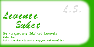 levente suket business card